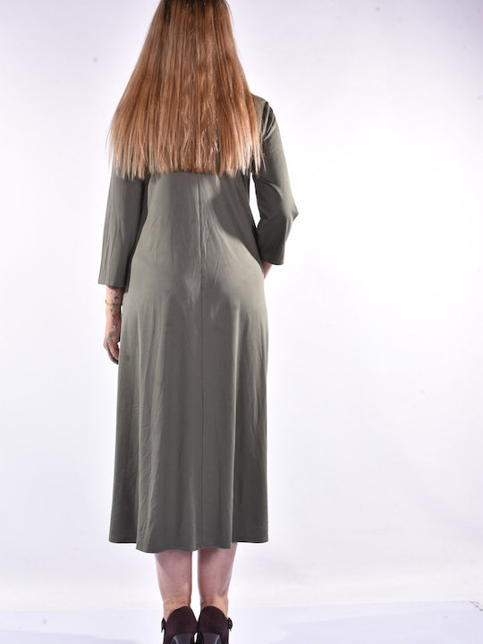 Midi Damenkleid Khaki