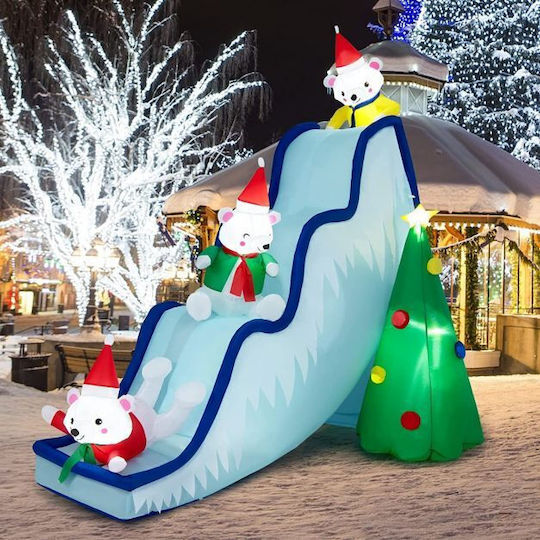 Costway Inflatable Slide Christmas Decoration with LED Lights Costway Cm24101de