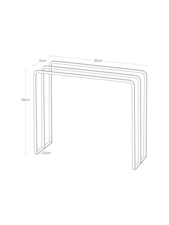 Yamazaki Κρεμάστρα Κουζίνας Μεταλλική 30x10x25εκ. Λευκή