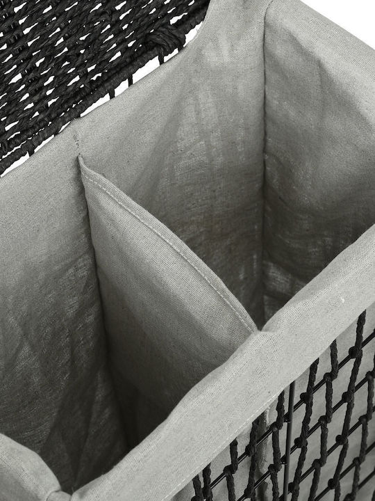 Estia Nest Fabric Laundry Basket with Cap 37x22x55cm Black