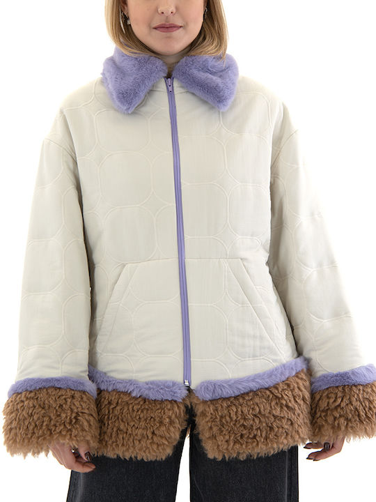 Moutaki Jacket Puffer Brown, Beige, Purple