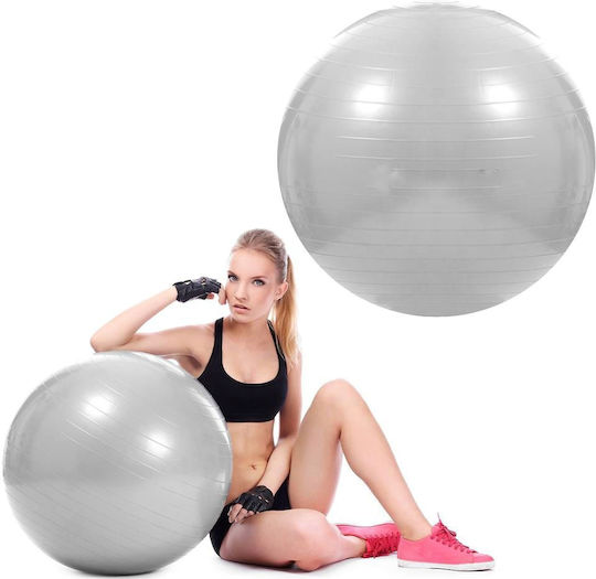 Μπάλα Pilates 75cm σε Γκρι Χρώμα