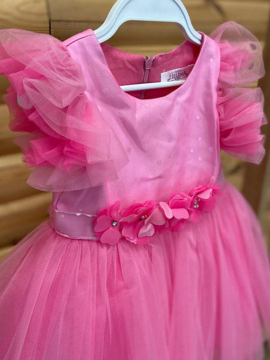 Детска Рокля На точки Fuchsia