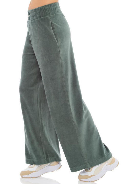 Sweatpants Flared Velvet D.grey