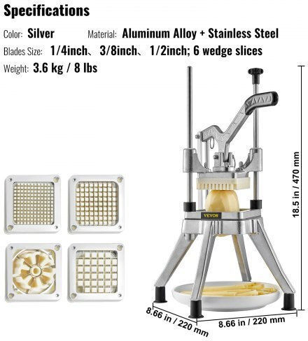 Vevor Stainless Steel Potato Cutter