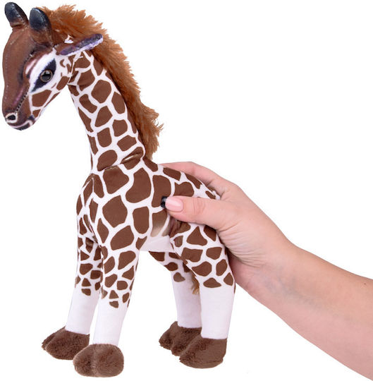 Jokomisiada Plush Giraffe Realistic Mascot Giraffe 30 cm