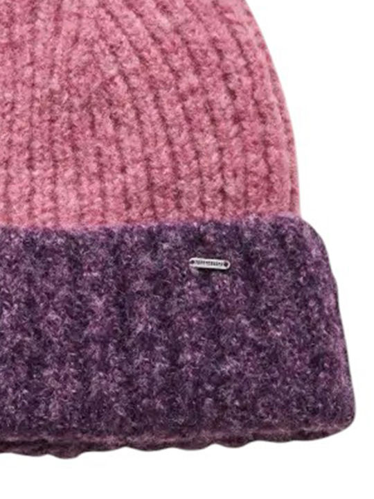 Beanie Γυναικείος Σκούφος Πλεκτός σε Ροζ χρώμα