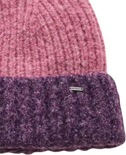 Beanie Γυναικείος Σκούφος Πλεκτός σε Ροζ χρώμα