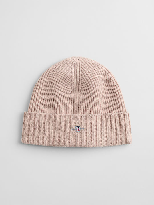 Gant Beanie Unisex Beanie Knitted in Pink color