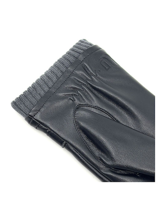 Men's Leather Touch Gloves Black