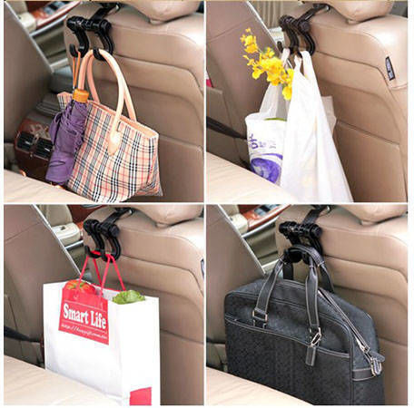 Hook Hook Headrest Attachment Zola Universal Car Organizer Foldable Black