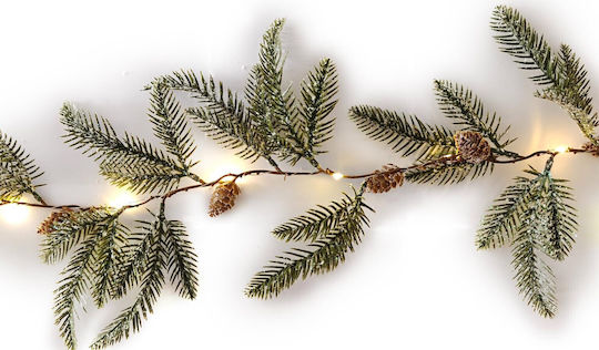 Polihome Weihnachtliche Girlande Beleuchtet Pine Grün 180cm 1Stück