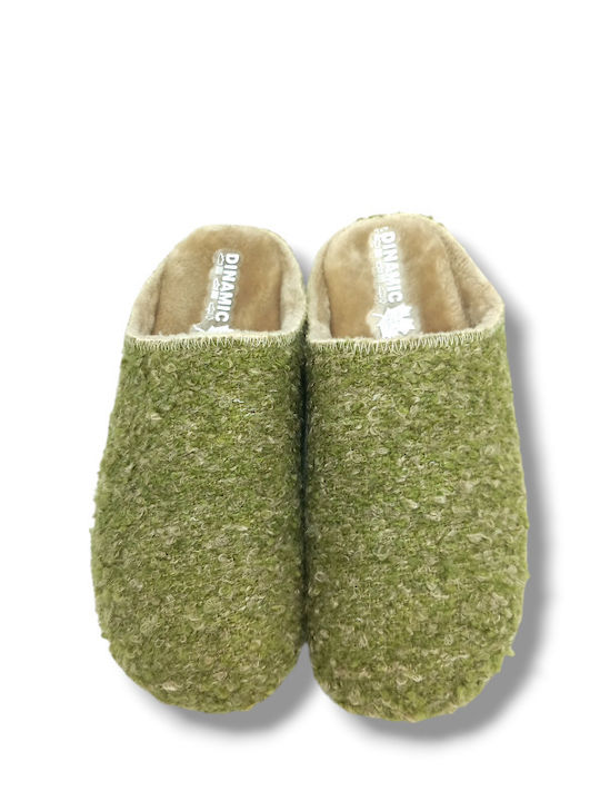 Zarkadi Winter Women's Slippers in Green color