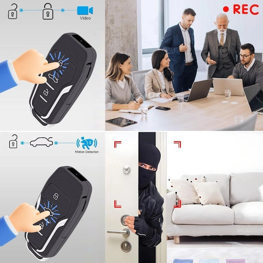 Iuni Rms25 Car Key Spy Camera 16GB Full HD Motion Detection Photo Video