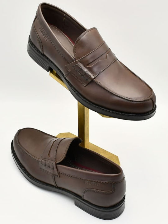 Bliss1 Men's Leather Loafers Brown