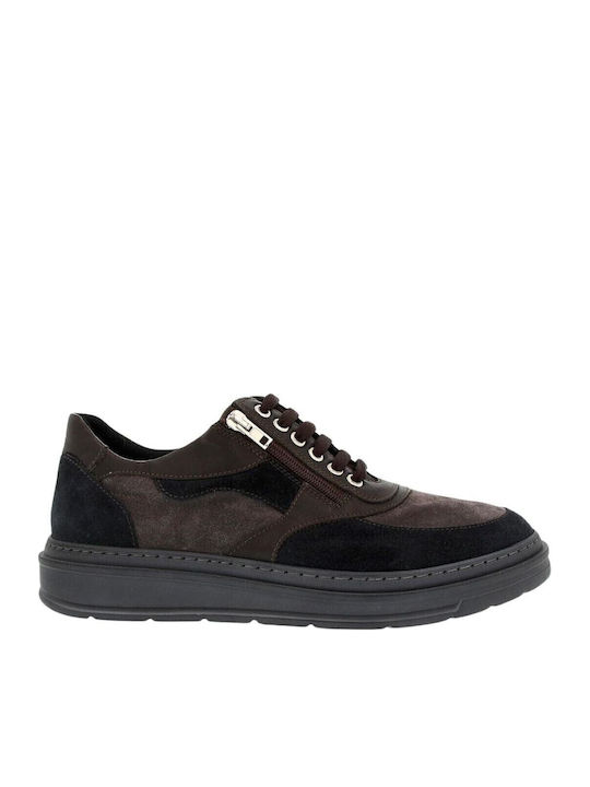 Leder Herren Freizeitschuhe Blau