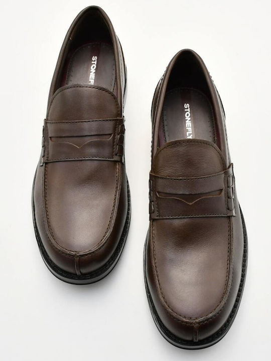 Bliss1 Men's Leather Loafers Brown