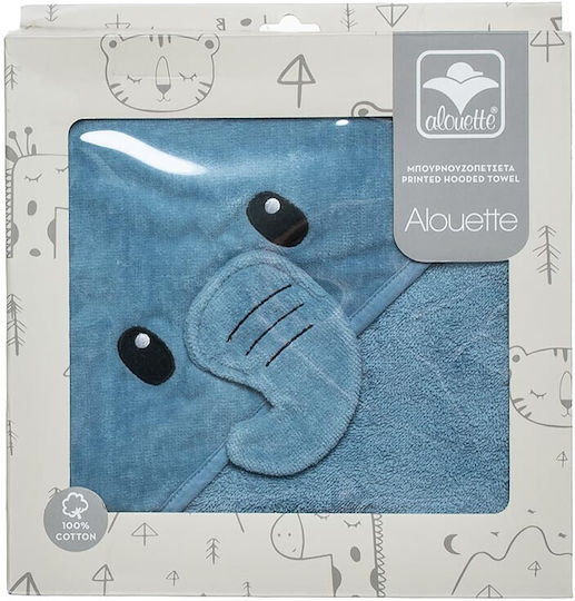 Alouette Baby-Badetuch mit Kapuzen 75x75cm