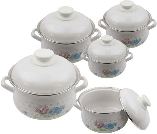 Elekom Bonera Pots Set with Enamel Coating 5 Pieces