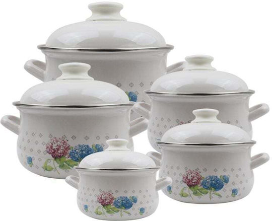 Elekom Bonera Pots Set with Enamel Coating 5 Pieces