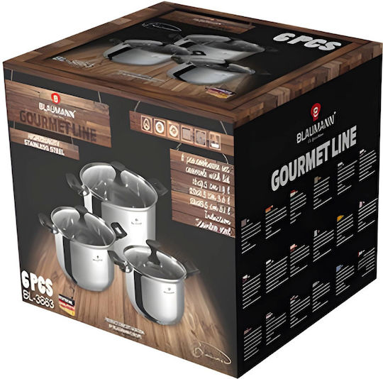 Blaumann Gourmet Line Rostfreier Stahl Töpfe Set 3-tlg