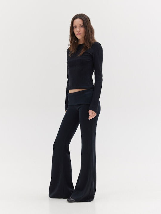 Dama Tesatura Pantaloni Negru