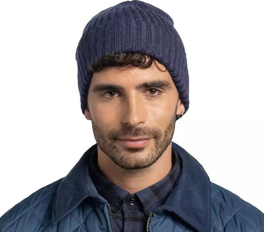 Norval Beanie Ανδρικός Σκούφος Πλεκτός σε Navy Μπλε χρώμα