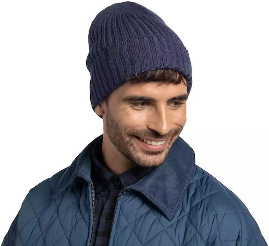 Norval Beanie Ανδρικός Σκούφος Πλεκτός σε Navy Μπλε χρώμα