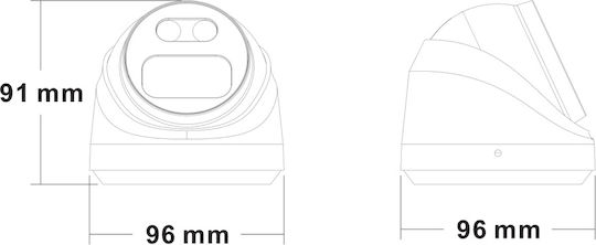 Longse CMSBTHC500FKEW CCTV Κάμερα Παρακολούθησης 4K Αδιάβροχη με Μικρόφωνο και Φακό 2.8mm