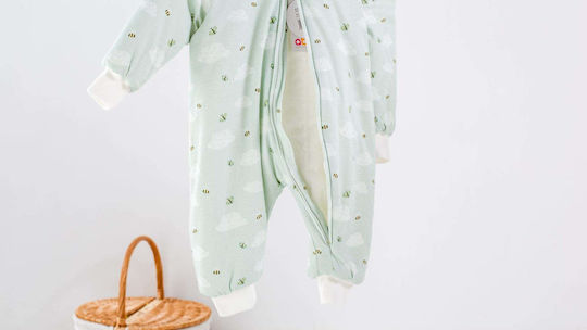 abo Winter Sleeping Bag with Feet 2.5 Tog Clouds with Detachable Sleeves