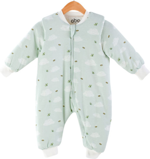 abo Winter Sleeping Bag with Feet 2.5 Tog Clouds with Detachable Sleeves