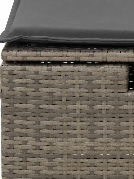 Corner Outdoor Sofa Rattan with Cushions 55x55x69cm
