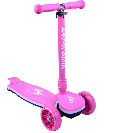 Athlopaidia Kids Scooter Foldable 3-Wheel for 3+ Years Fuchsia