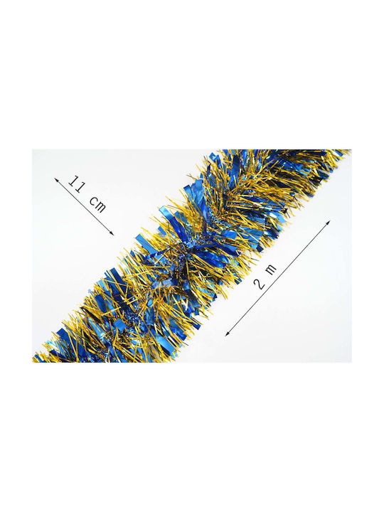 Crăciun Ghirlande Plastică Albastru 200x11cm 1buc