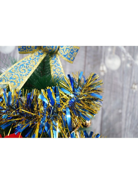 Crăciun Ghirlande Plastică Albastru 200x11cm 1buc