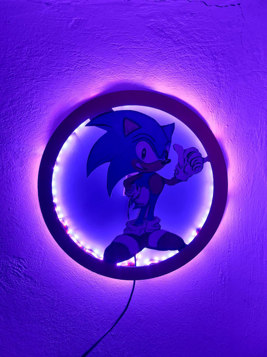 Laserwoodlab Led Wooden Kids Wall Light Hedgehog