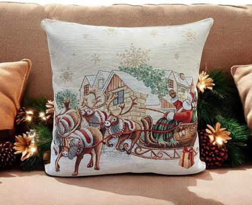 Linea Home Weihnachtsdekorativer Kissenbezug Quadratisch 45x45cm