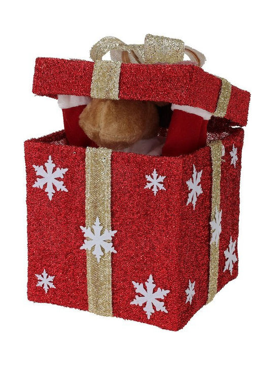 Weihnachtliche Figur Rentier Rot Höhe 30cm mit Musik