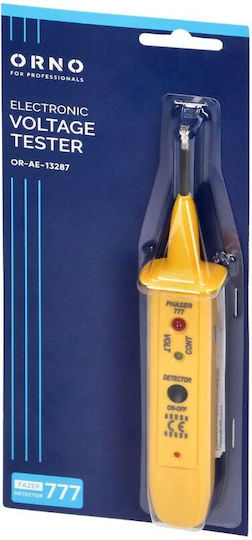 Orno Fazer 777 Electronic Multifunction Tester 3-500v Ac Dc Continuity Testing 3 X Lr44 Yellow