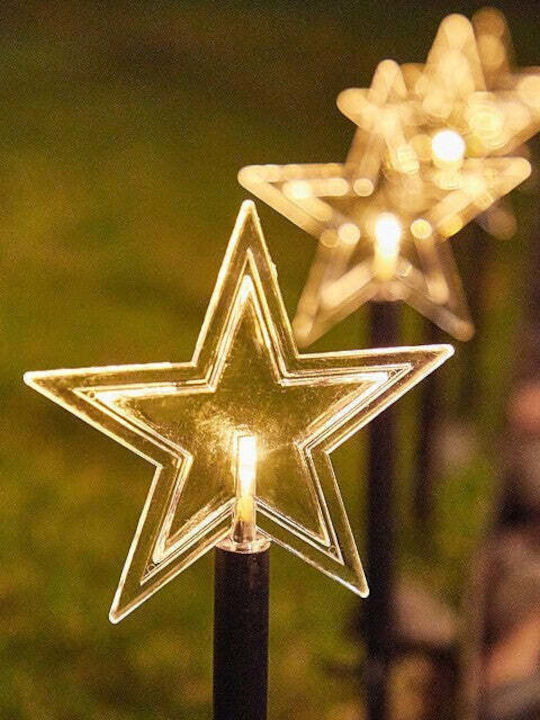 Stele Decorative De Crăciun Impermeabile Cu Lumină Led Din Plastic Alb Cald 35,5 Cm 5 Bucăți