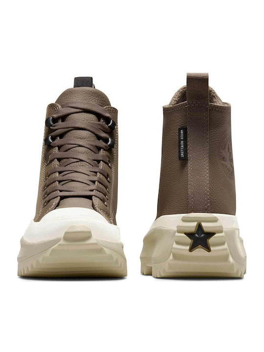 Run Star Hike Weatherized Leather Platform Botine Pentru Femei Maro