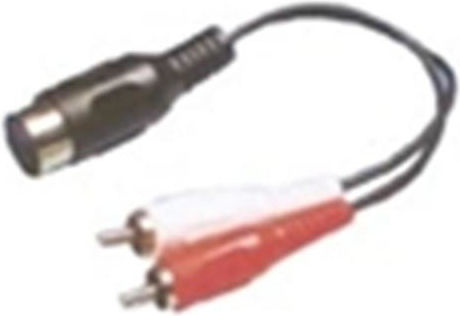 Tele Μετατροπέας RCA 2x male σε DIN female 1τμχ CR-167