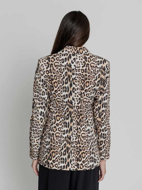 Moutaki Дълга Женски Сако Animal Print