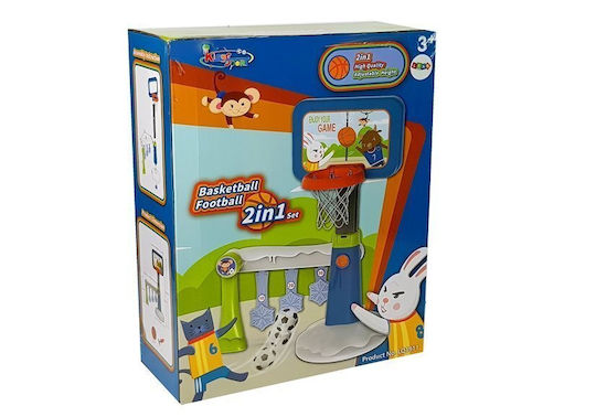 Lean Toys Indoor & Outdoor Basketball Hoop with Stand & Ball
