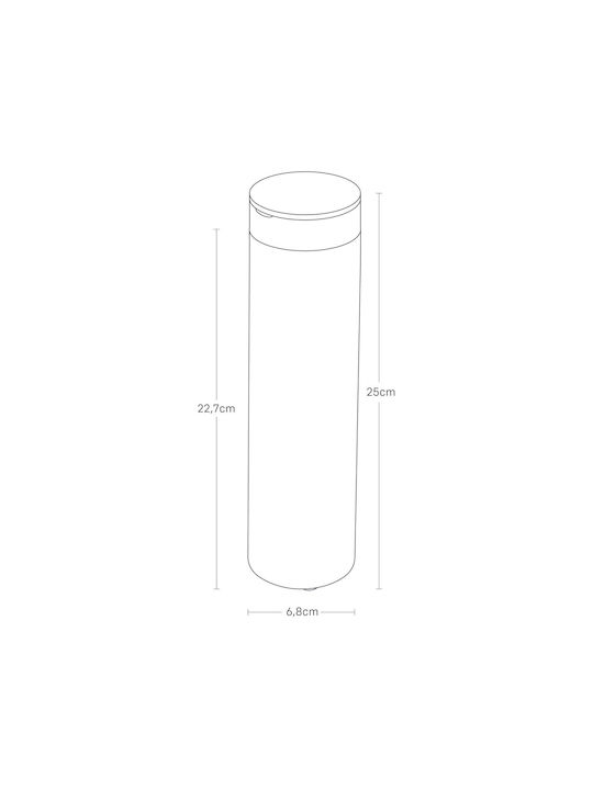 Yamazaki Metallic Tissue Holder White 6.8x6.8x25cm