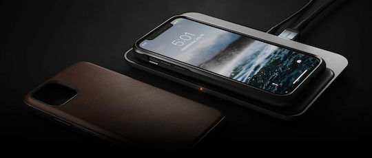 Nomad Modern Horween Umschlag Rückseite Metallisch 0.75mm mit Band Grün (iPhone 17 Pro Max / iPhone 17 Pro / iPhone 16 Pro Max)