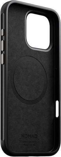 Nomad Modern Horween Umschlag Rückseite Metallisch 0.75mm mit Band Grün (iPhone 17 Pro Max / iPhone 17 Pro / iPhone 16 Pro Max)
