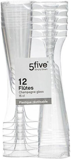 5Five Ποτήρι μιας Χρήσης Πλαστικό Διάφανο 150ml