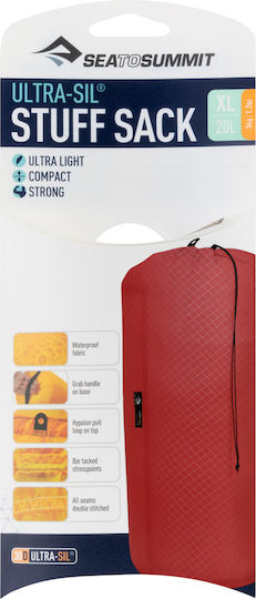 Sea to Summit Ultra-sil Stuff Sack Wasserdichte Tasche mit einer Kapazität von 20 Litern Rot