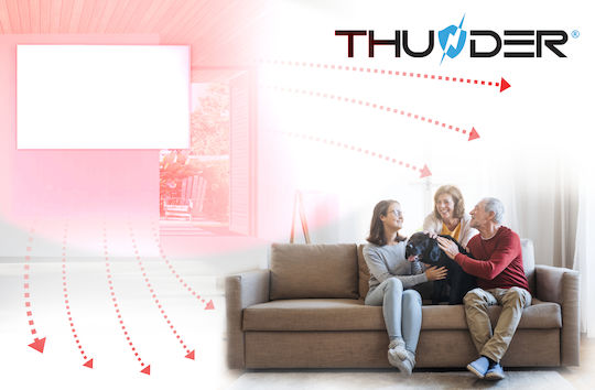 Thunder Comfort Panou Radiant cu Infraroșu de Perete Metalic 960W Alb 120x80cm